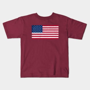 American USA Flag Stickers Kids T-Shirt